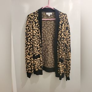Womens Leopard Print Cardigan